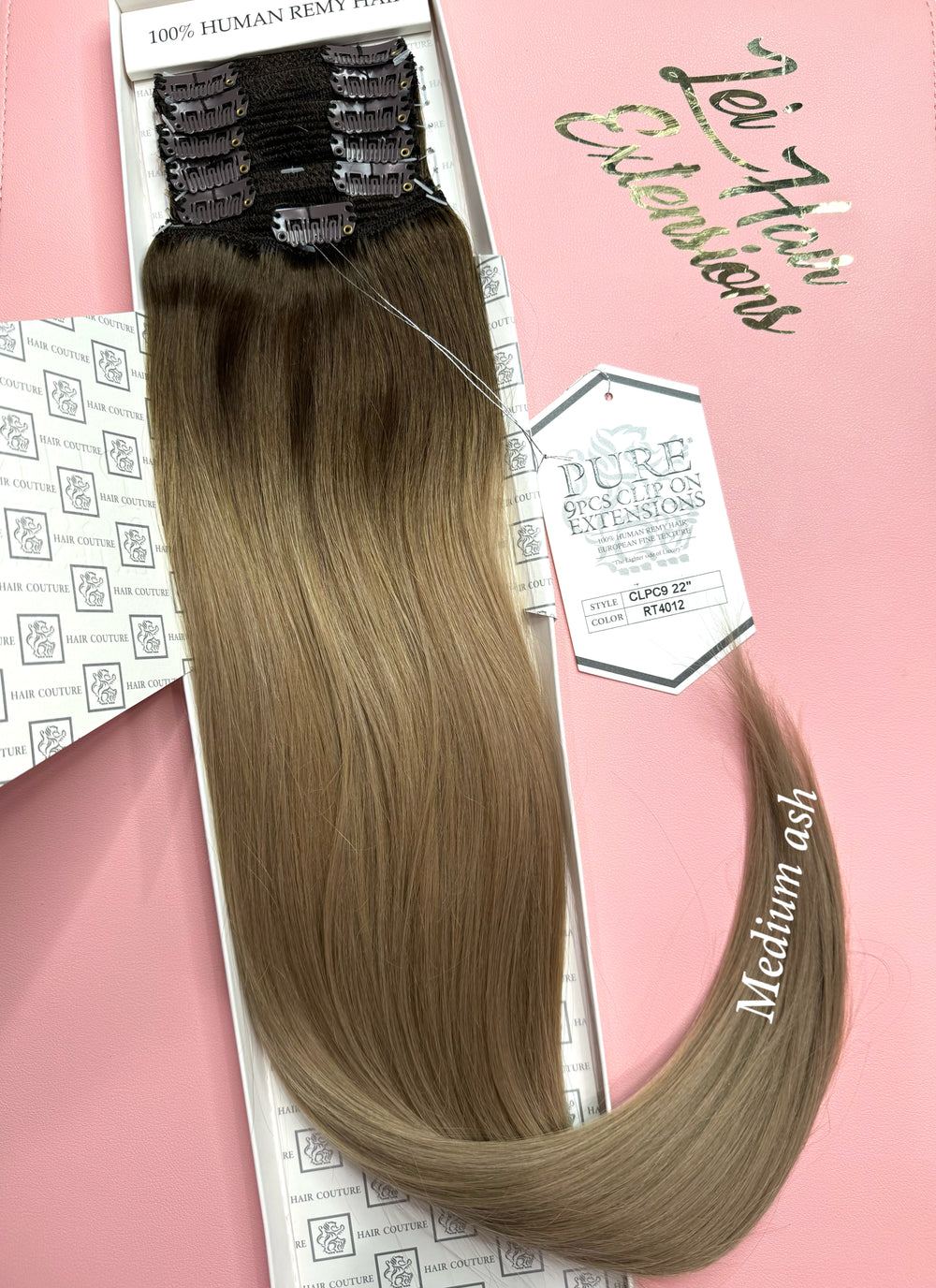 22" #Medium ashy clip-on