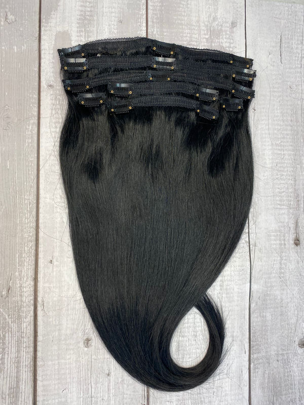 22” #1 negro intenso clip on