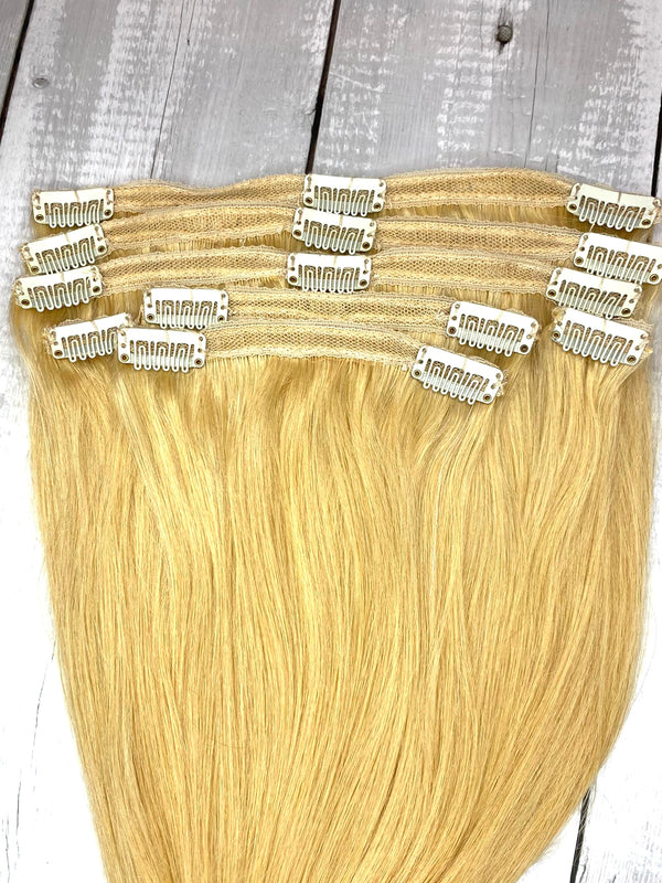 22” #613 blonde clip-on