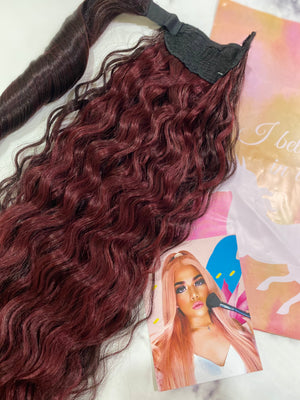 Burgundy super wave 34-24”