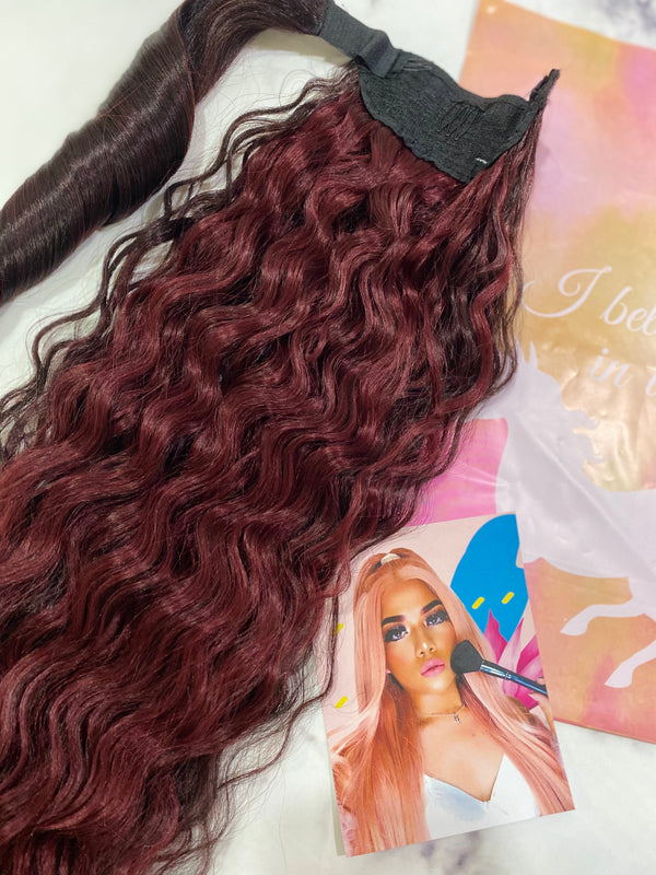 Burgundy super wave 34-24”
